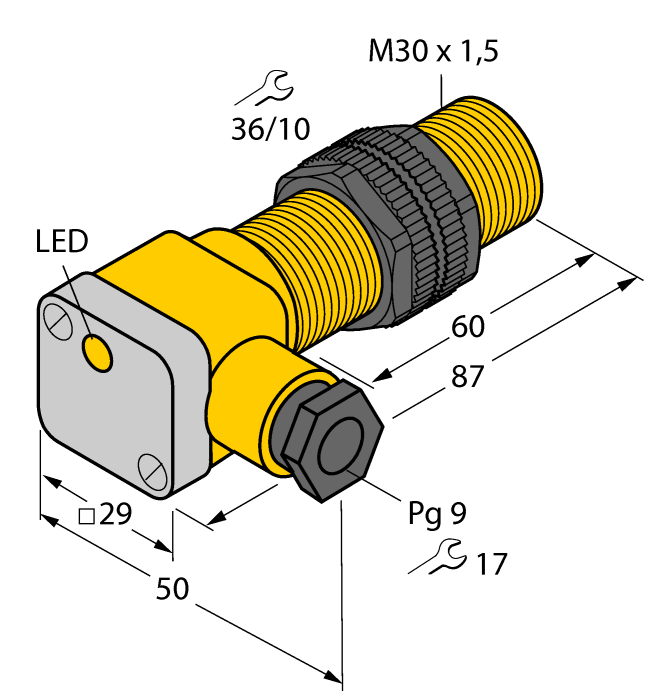 Индуктивный датчик TURCK BI10U-P30SK-AP6X