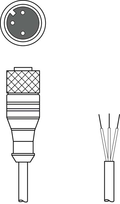 Разъем с кабелем Leuze Electronic KD U-M12-3A-P1-050-DP