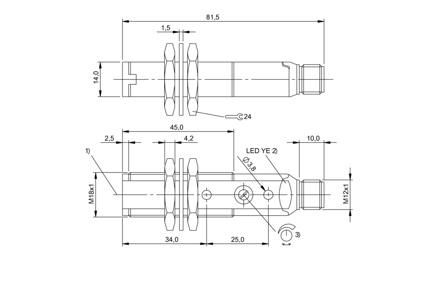 Оптический датчик Balluff BOS 18KF-NA-1LOC-S4-C