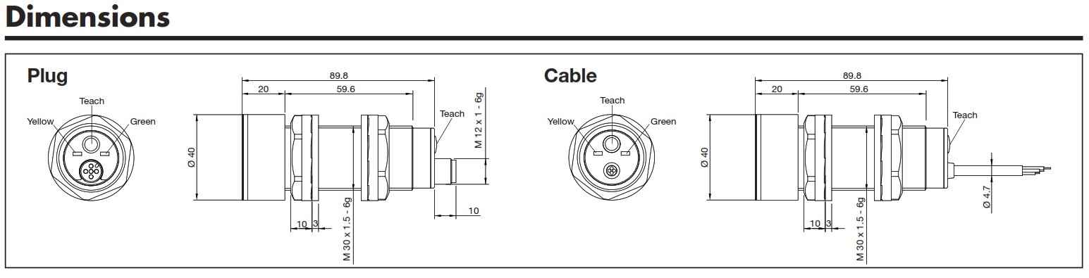 Ультразвуковой датчик Carlo Gavazzi UA30CAD60NKM1TI