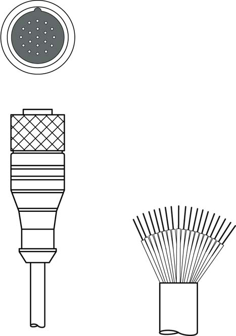 Разъем с кабелем Leuze Electronic KD U-M23-JA-P1-150