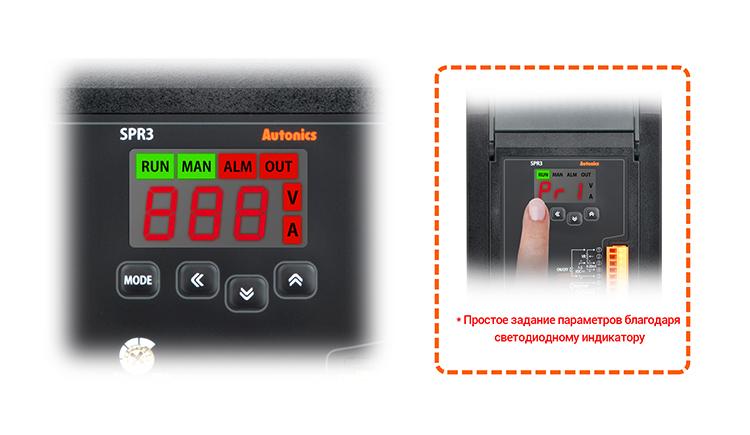 Цифровой тиристорный регулятор мощности Autonics SPR3-1100TFN