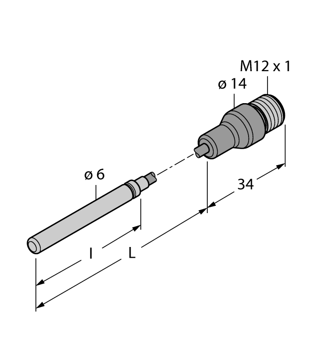 Датчик температуры TURCK TP-306A-CF-H1141-L1000