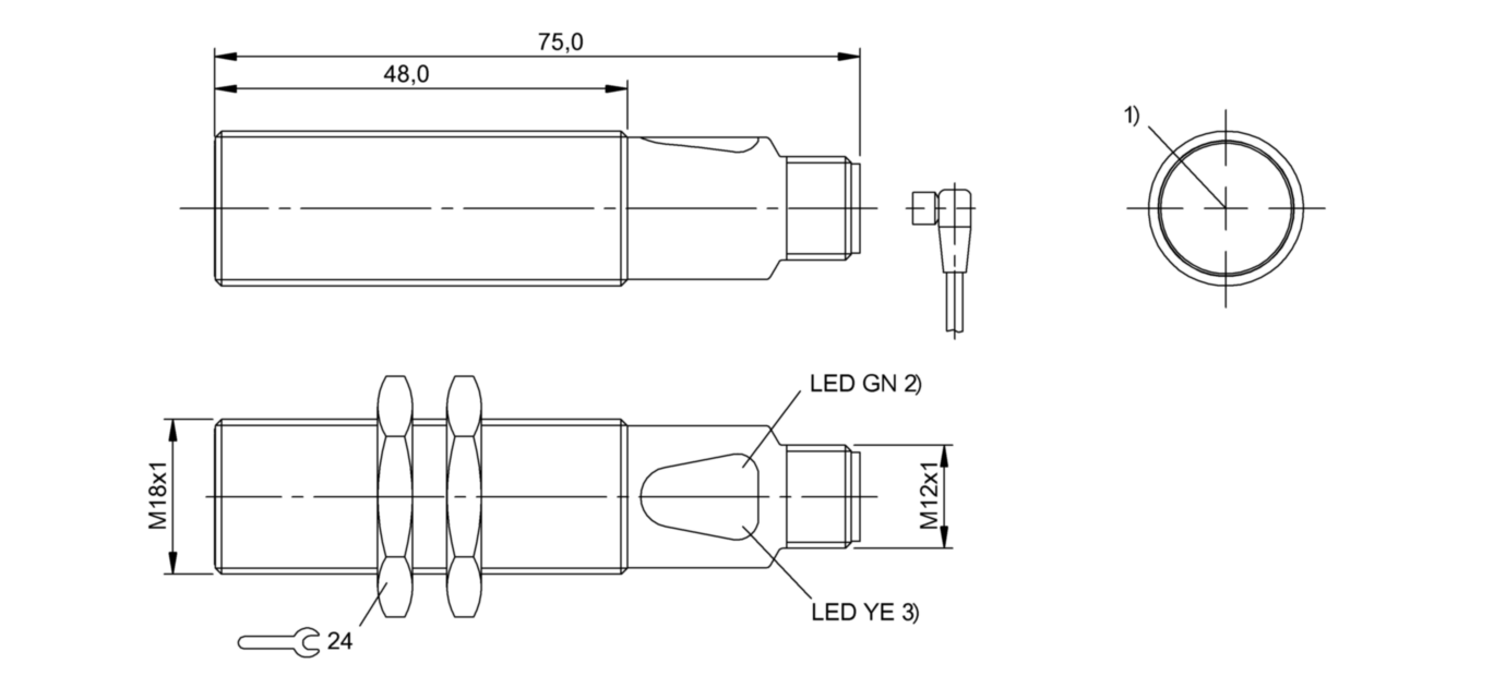 Оптический датчик Balluff BOS 18M-NS-RE20-S4