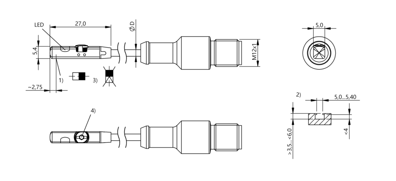 Магнитный датчик для цилиндра Balluff BMF 405KF-PS-C-2A-S4-00,3