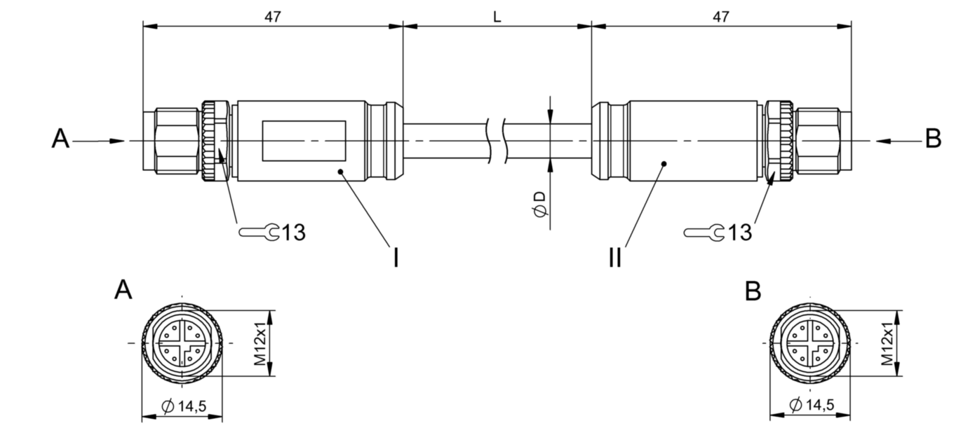 Соединительный кабель Balluff BCC M418-M418-6X-378-PS58N9-050