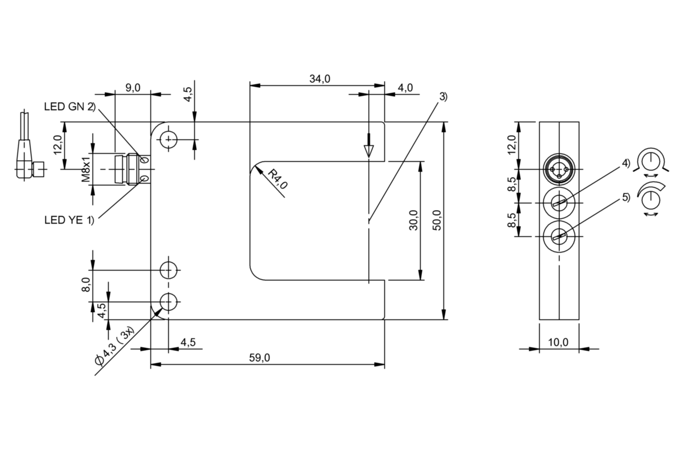 Щелевой датчик Balluff BGL 30A-008-S49
