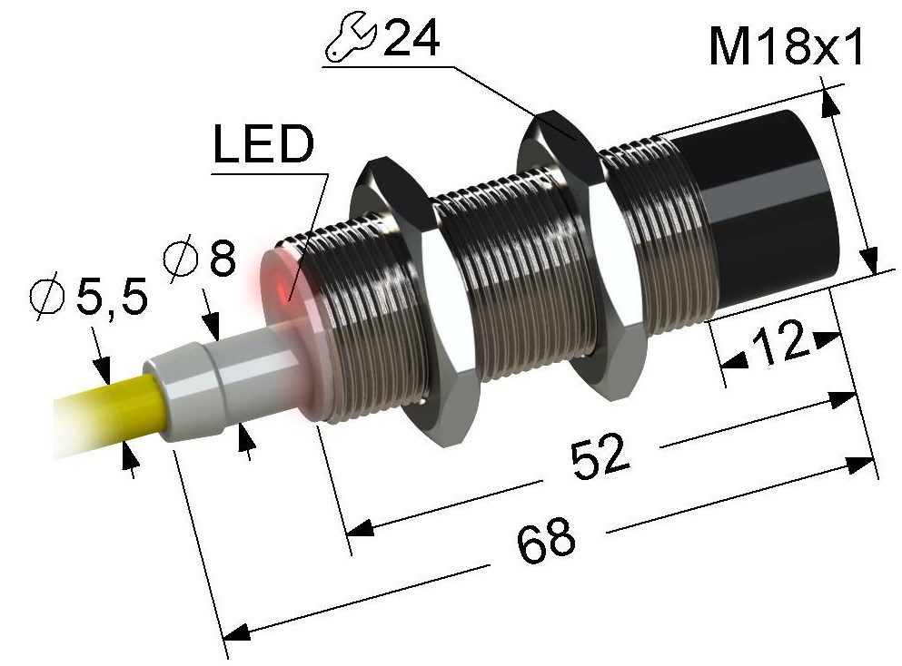 Индуктивный датчик Мега-К PS2-18M68-12N61-Z