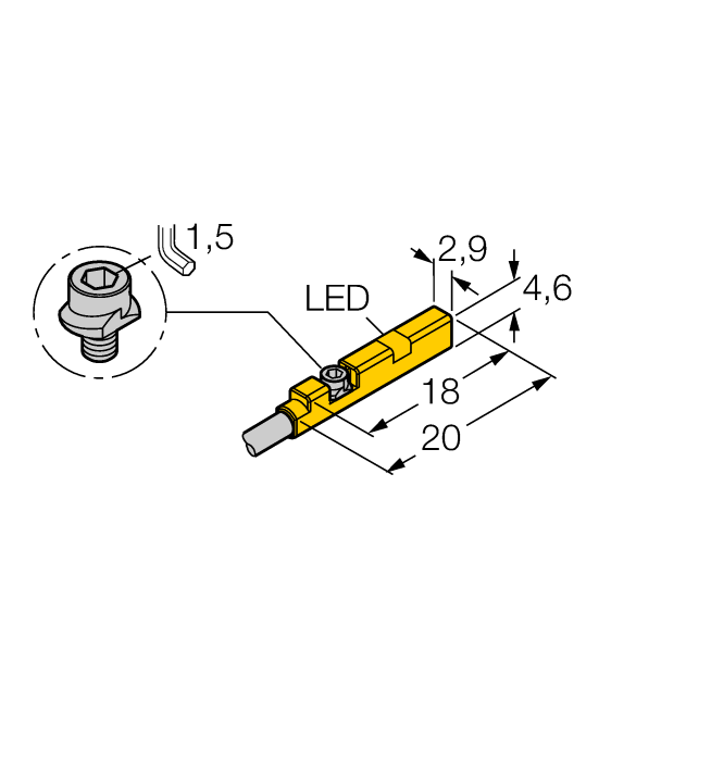 Магнитный датчик TURCK BIM-UNR-AN6X