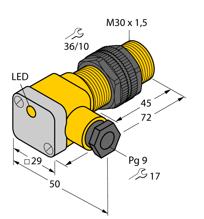 Индуктивный датчик TURCK NI15-P30SK-Y1X