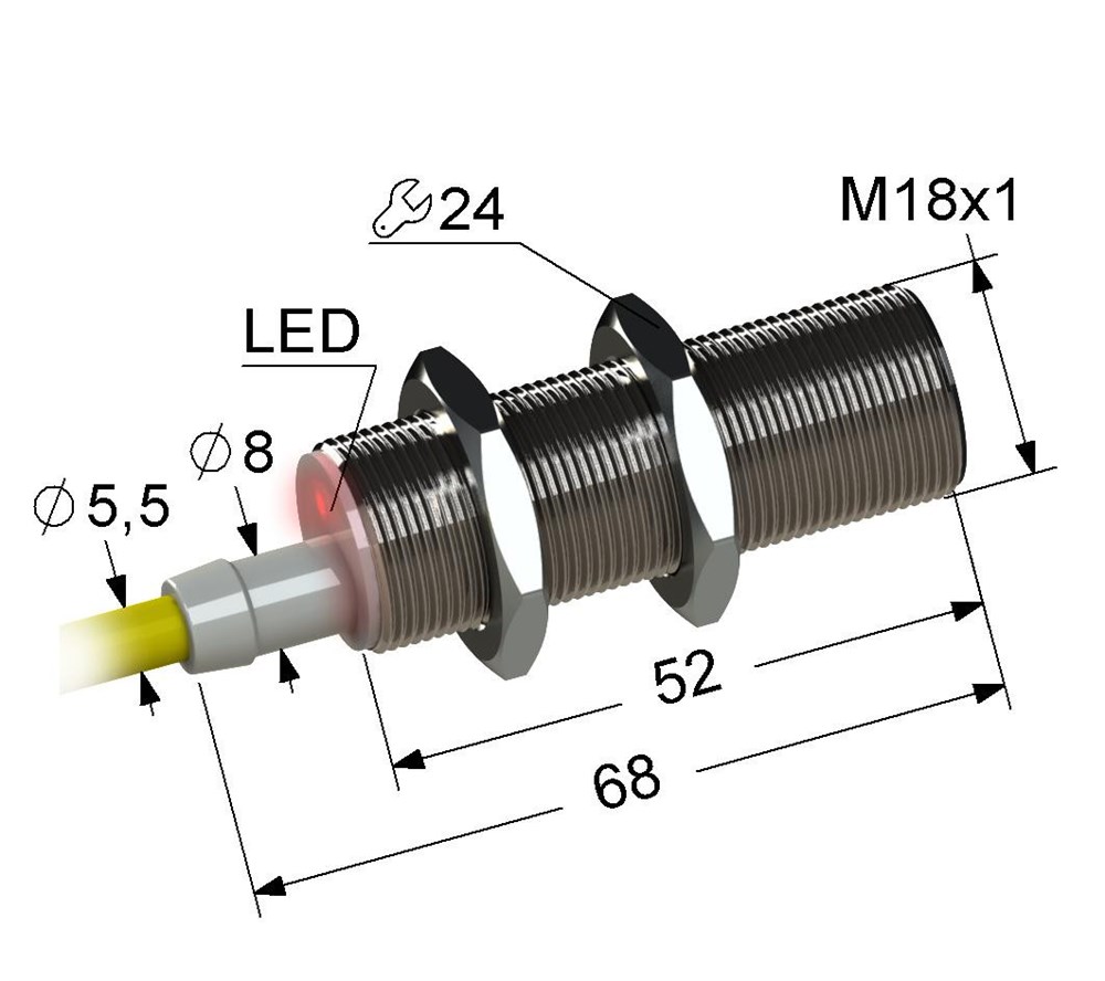 Индуктивный датчик Мега-К PS2-18M68-12B11-Z