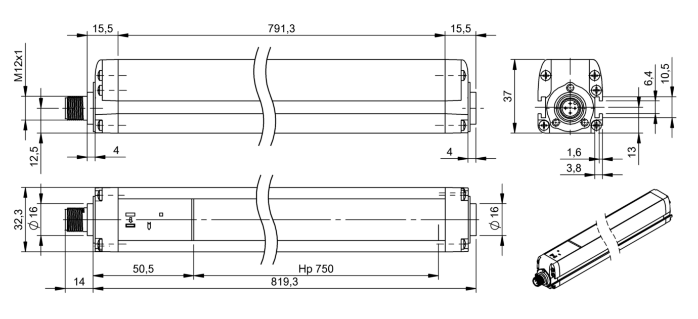 Многолучевой барьер безопасности Balluff BLG 4A-075-600-014-O01-SX