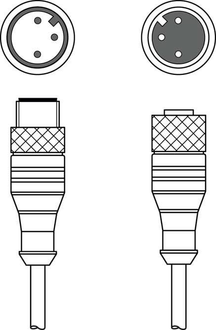 Соединительный кабель Leuze Electronic KDS U-M12-3A-M12-3A-P1-006