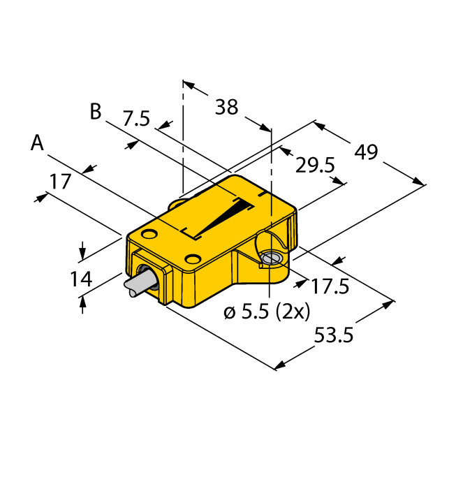 Датчик линейных перемещений TURCK LI25P1-QR14-LU4X2/S97