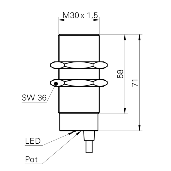 Емкостной датчик уровня Baumer CFAM 30N3600