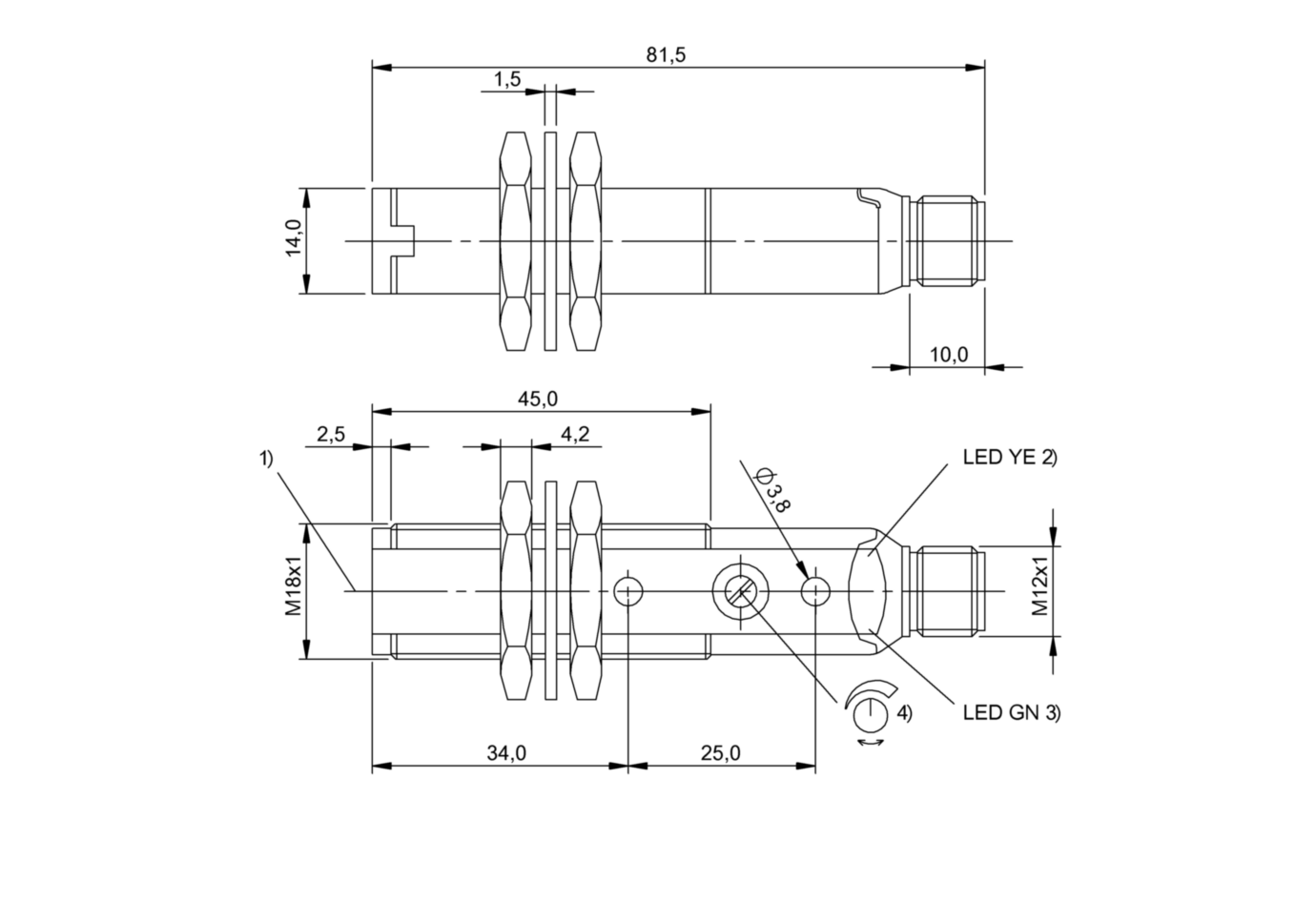 Оптический датчик Balluff BOS 18KF-NA-1PD-S4-C