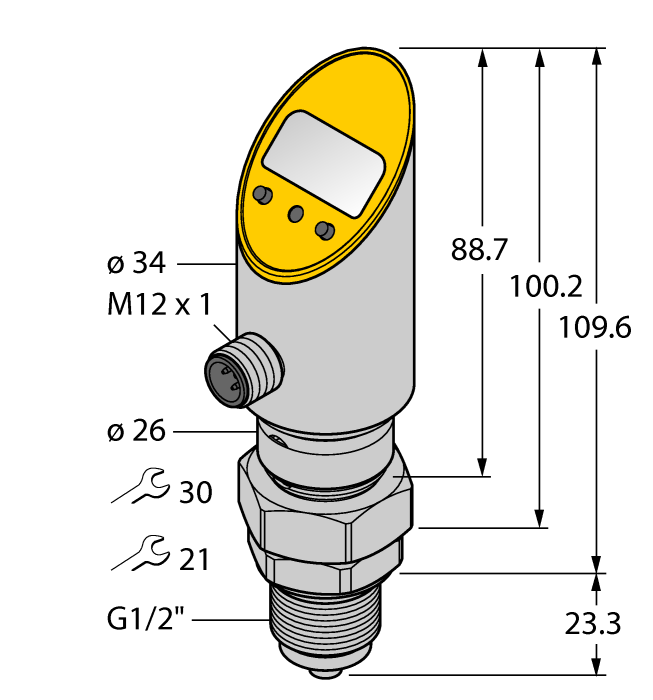 Датчик давления TURCK PS600R-508-LI2UPN8X-H1141/3GD