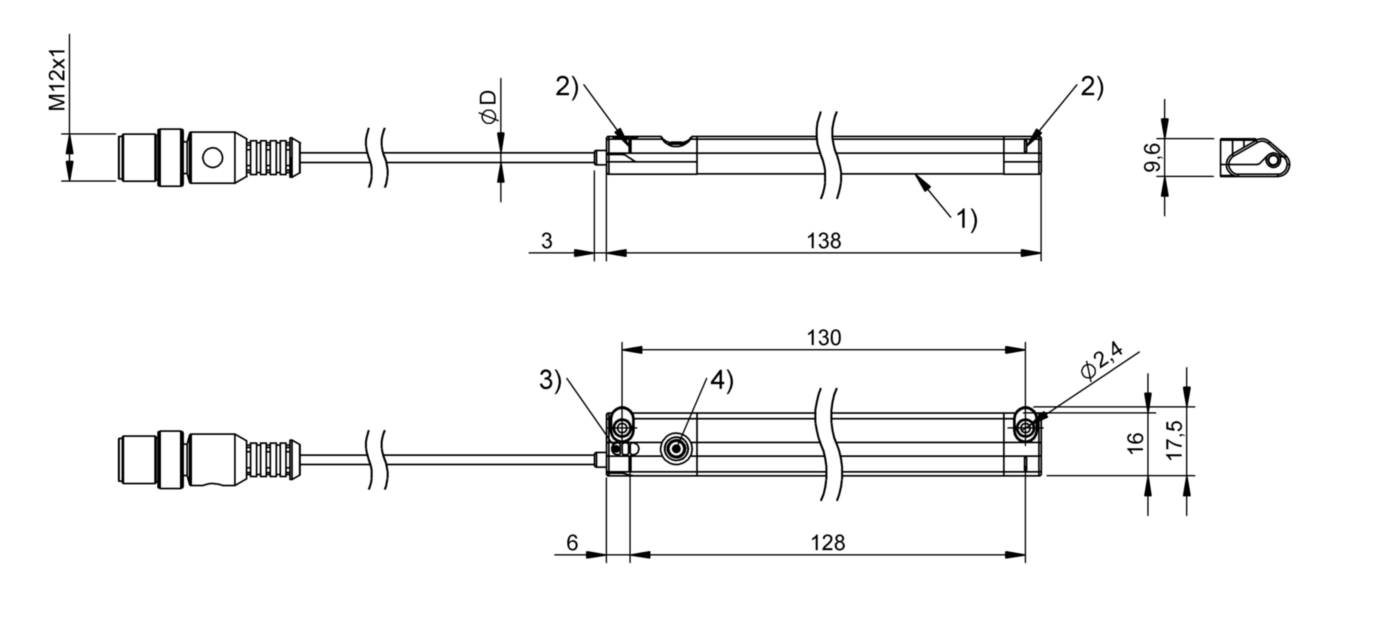 Датчик линейных перемещений Balluff BMP 01-ZLZPP21A-0128-00-P00,5-S4