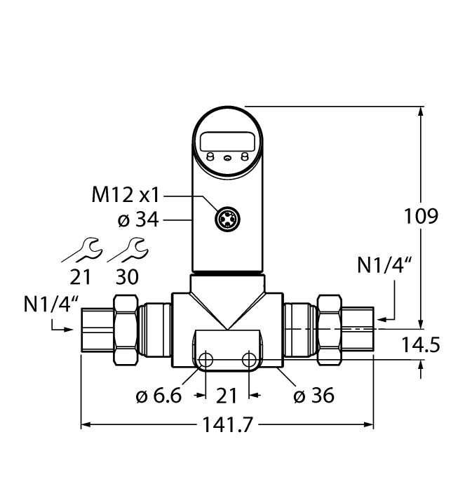 Датчик давления TURCK PS040D-502T-LI2UPN8X-H1141