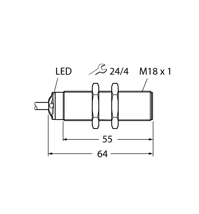 Ультразвуковой датчик TURCK RU50L-S18-AP8X