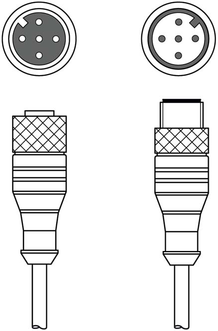 Соединительный кабель Leuze Electronic CB-M12-1000-5GF/GM