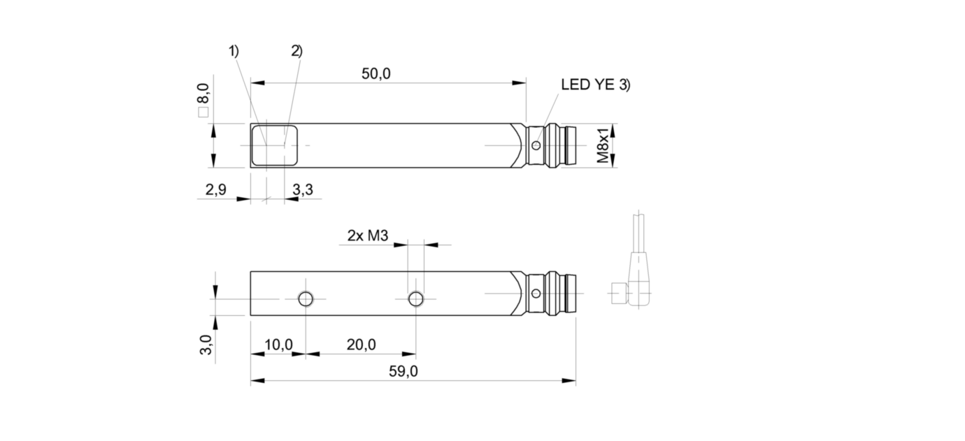 Оптический датчик Balluff BOS Q08M-NS-LR20-S49