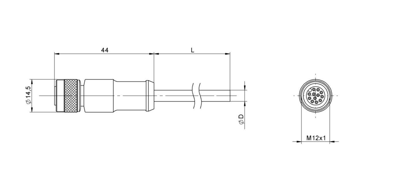 Разъем с кабелем Balluff BCC M41C-0000-1A-169-PS0C08-020-C009