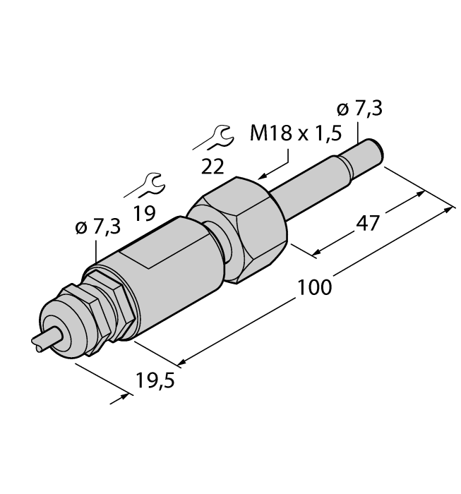 Датчик потока TURCK FCST-A4-NA/D100 10M