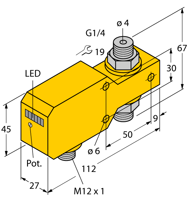 Датчик потока TURCK FCI-D04A4P-AP8X-H1141