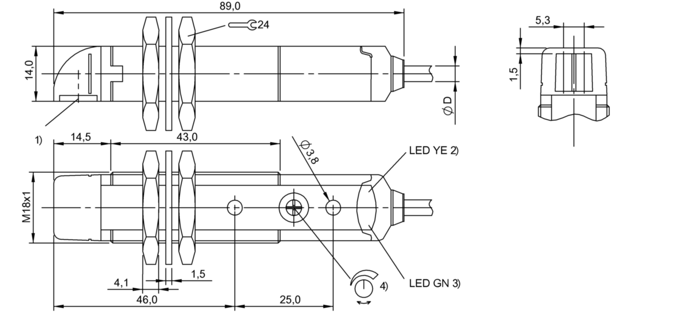 Оптический датчик Balluff BOS 18KW-NA-1QC-C-02
