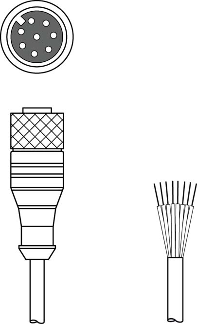 Разъем с кабелем Leuze Electronic KD S-M12-8A-P1-050