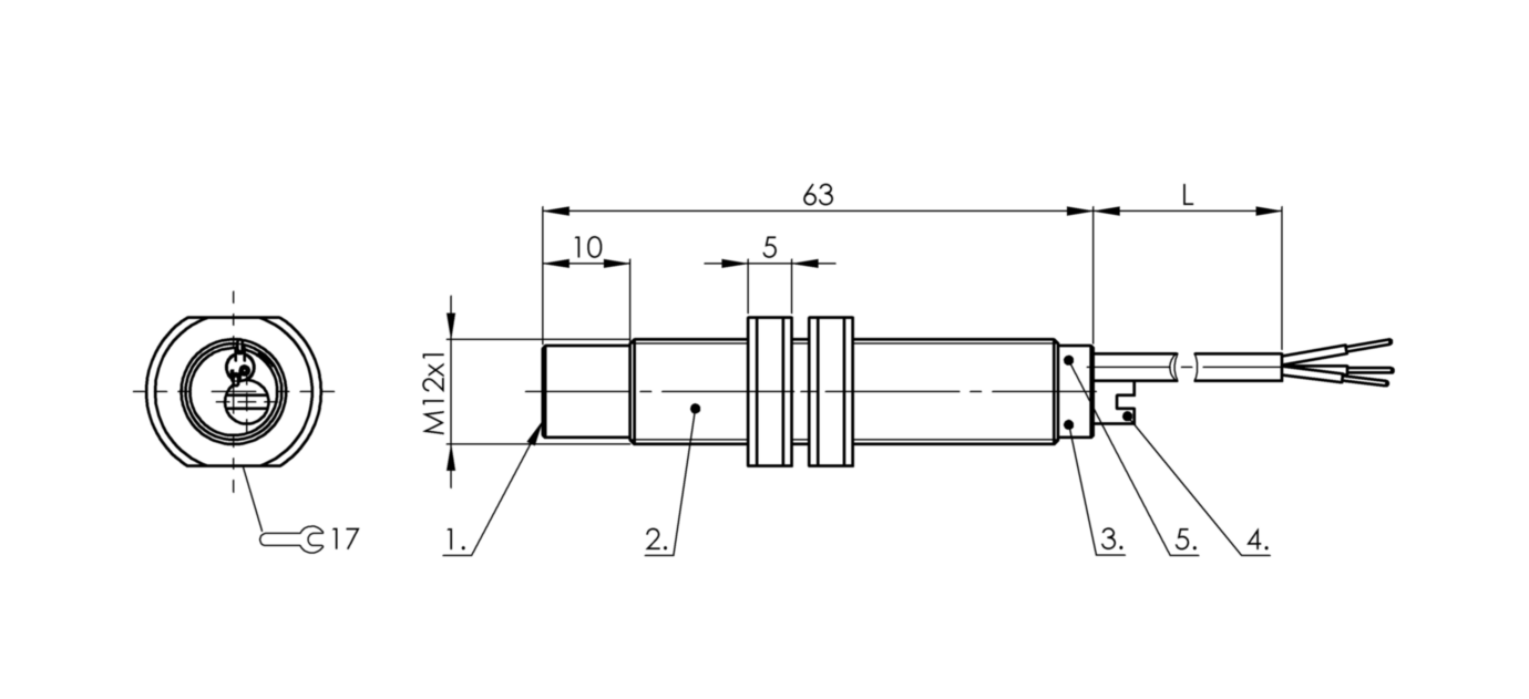 Емкостной датчик уровня Balluff BCS M12TTI1-NOM60G-ET02-E