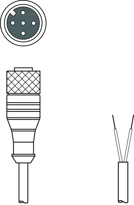 Разъем с кабелем Leuze Electronic KD PB-M12-4A-P3-050
