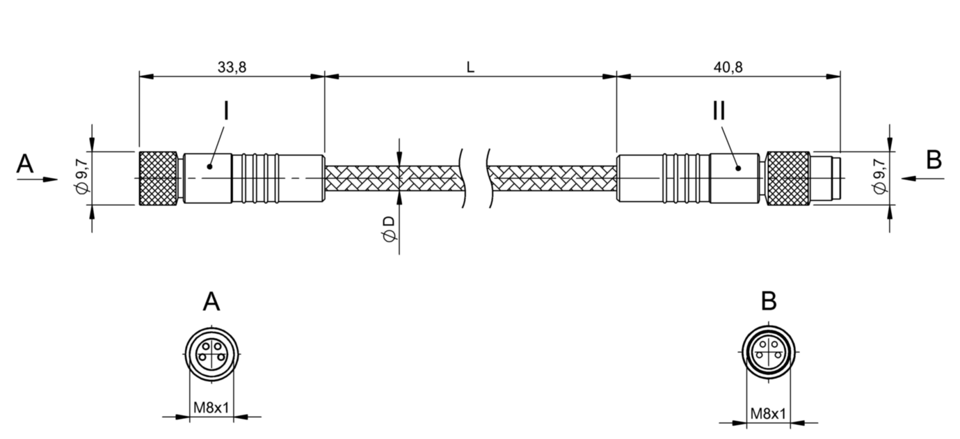Соединительный кабель Balluff BCC W314-W314-30-304-MW8434-003