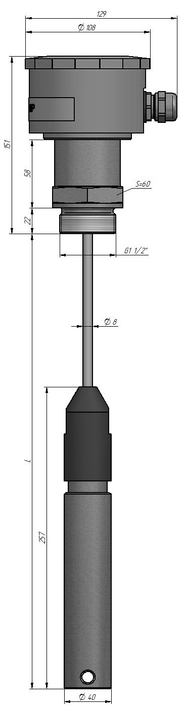 Емкостной уровнемер СЕНСОР ДНЕ-3В181-110К33