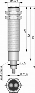 Оптический датчик СКБ Индукция O06-NO/NC-PNP(Л63, Lкаб=2м)