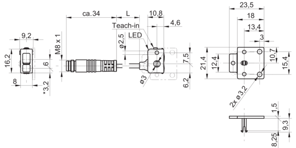 Оптический датчик Baumer FECK 07P6901/KS35A
