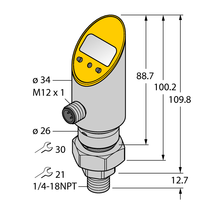 Датчик давления TURCK PS016A-503-LI2UPN8X-H1141