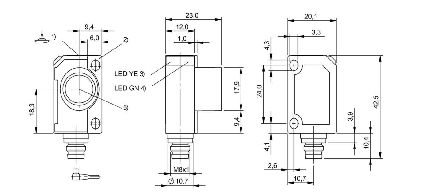 Ультразвуковой датчик Balluff BUS R06K1-PPX-03/025-S75G