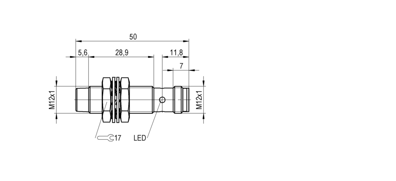 Индуктивный датчик расстояния Balluff BAW M12ME-UAC70G-S04G