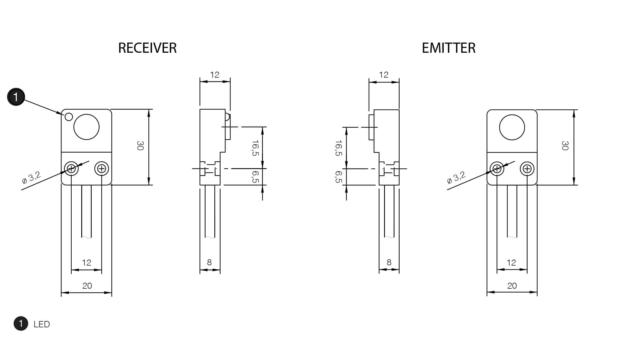 Ультразвуковой датчик Micro Detectors UHZ/AN-0A