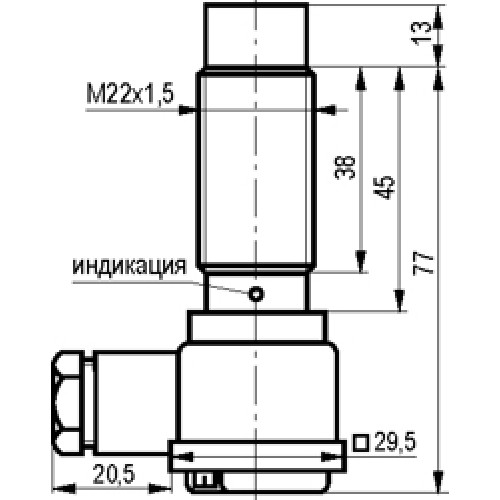 Индуктивный датчик ТЕКО ISN ET6A-43P-10-LZ