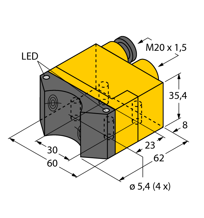 Индуктивный датчик TURCK NI4-DSU35TC-2AP4X2