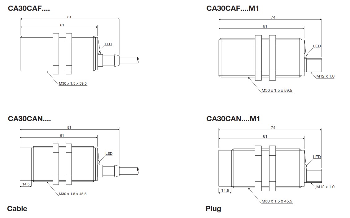 Емкостный датчик Carlo Gavazzi CA30CAN25PAM1
