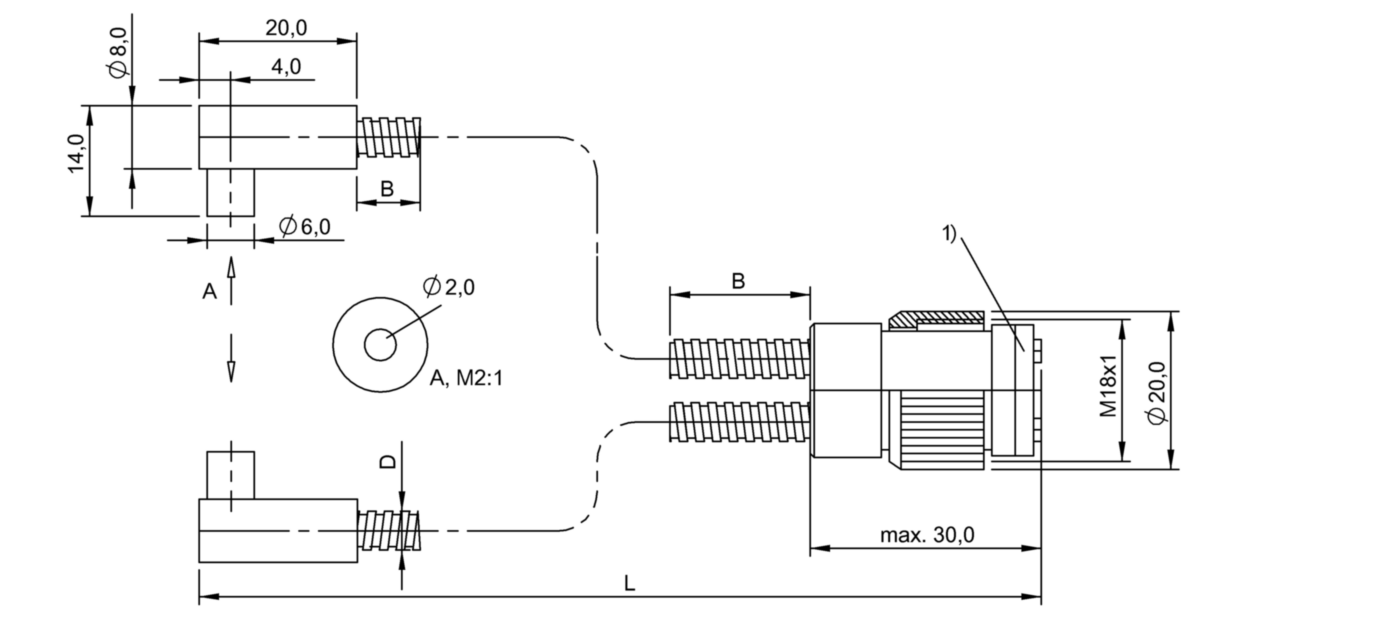 Оптоволоконный кабель Balluff BFO 18A-LEE-MZG-20-0,38