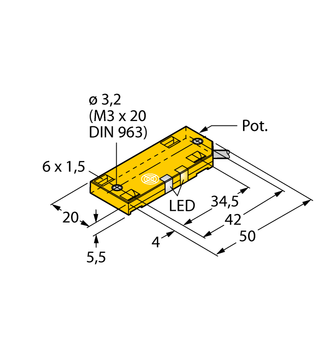 Емкостной датчик TURCK BC10-QF5.5-AN6X2