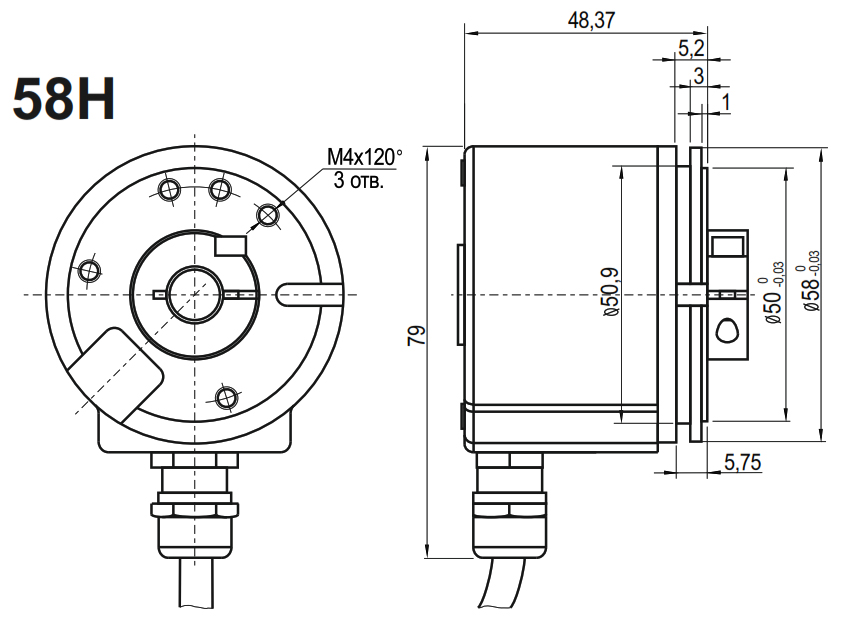 Инкрементальный энкодер INNOCONT EIP 58HO 14630V3000-R2