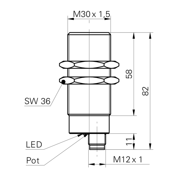 Емкостной датчик уровня Baumer CFAM 30N3600/S14