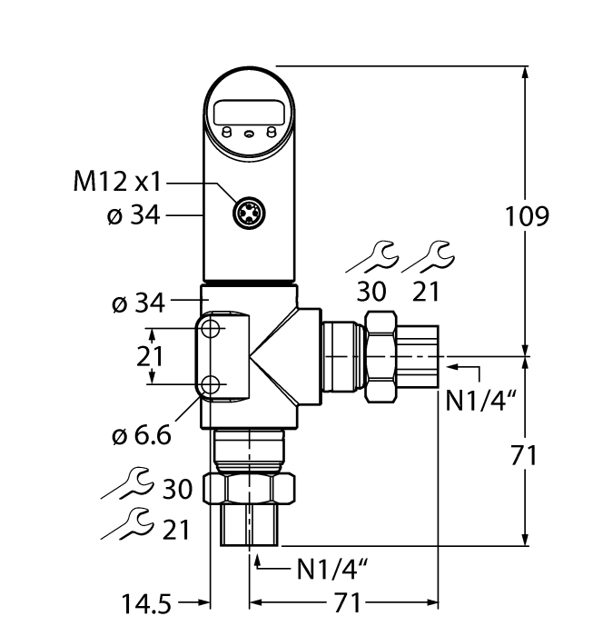 Датчик давления TURCK PS025D-502L-LI2UPN8X-H1141