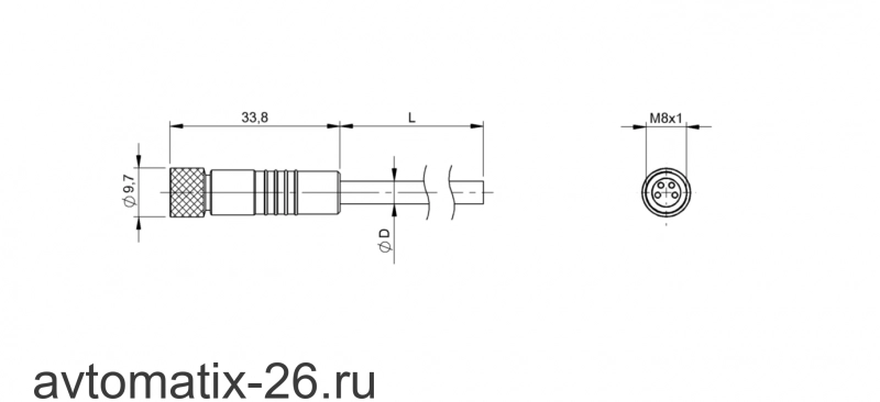 Разъем с кабелем Balluff BCC W314-0000-10-003-BW8434-050
